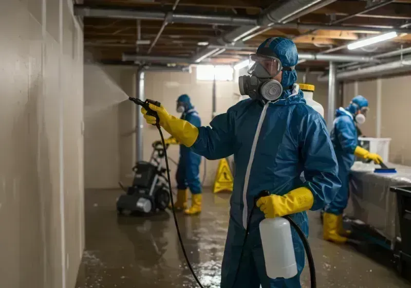 Basement Sanitization and Antimicrobial Treatment process in West Hazleton, PA